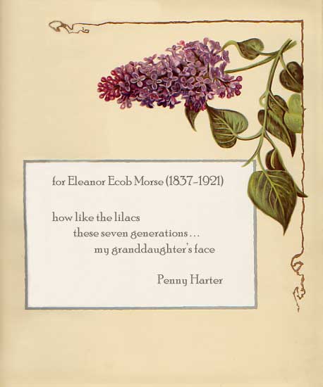Lilac illustration from "Flower Fancies" with Penny's poem